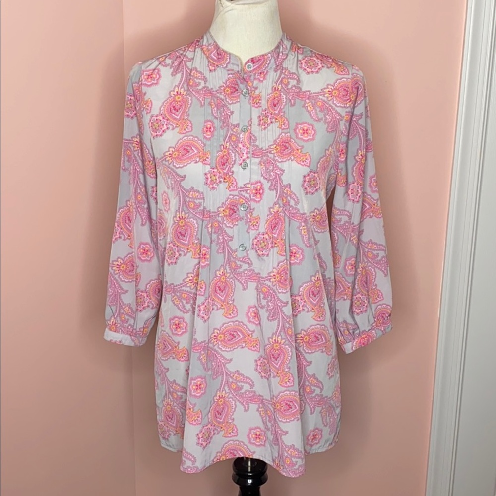 Gap Button Down Paisley Blouse
